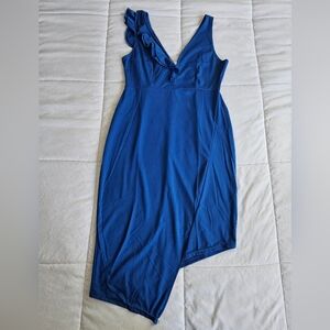 Chic Asymmetrical Blue Dress